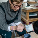 Juliet Macleod in her studio 2018